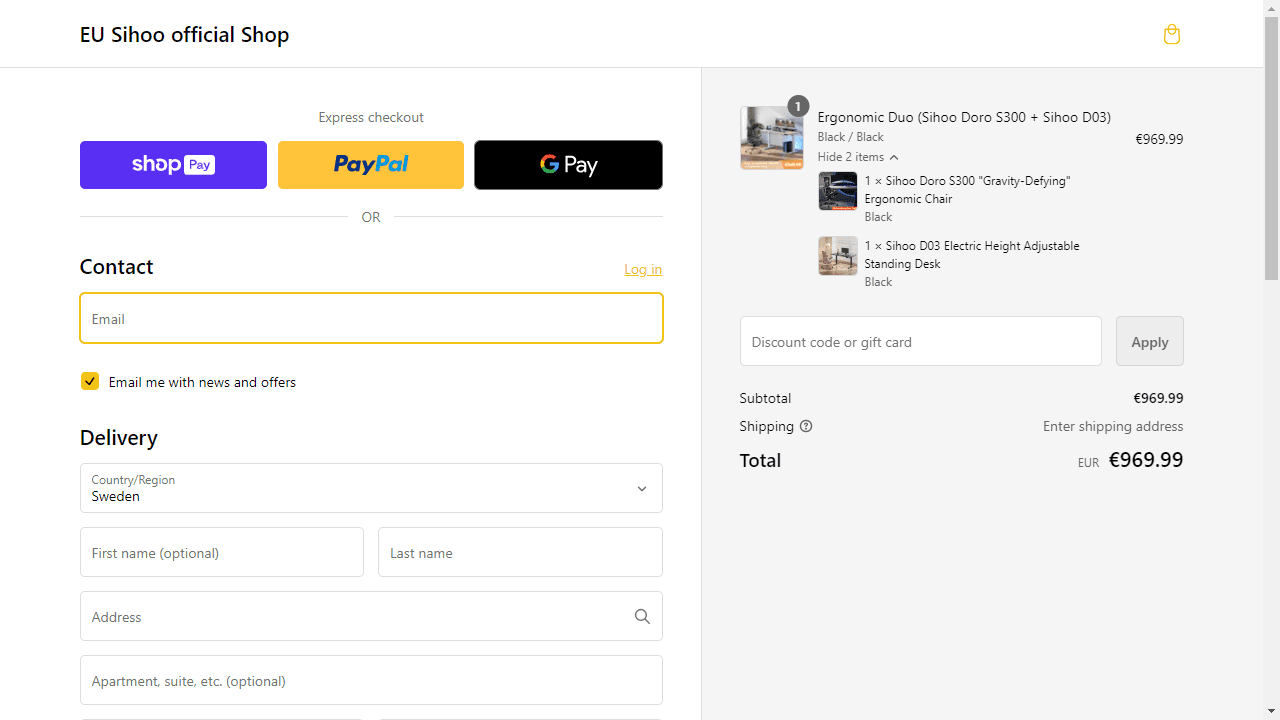 How to apply Sihoo UK coupon code